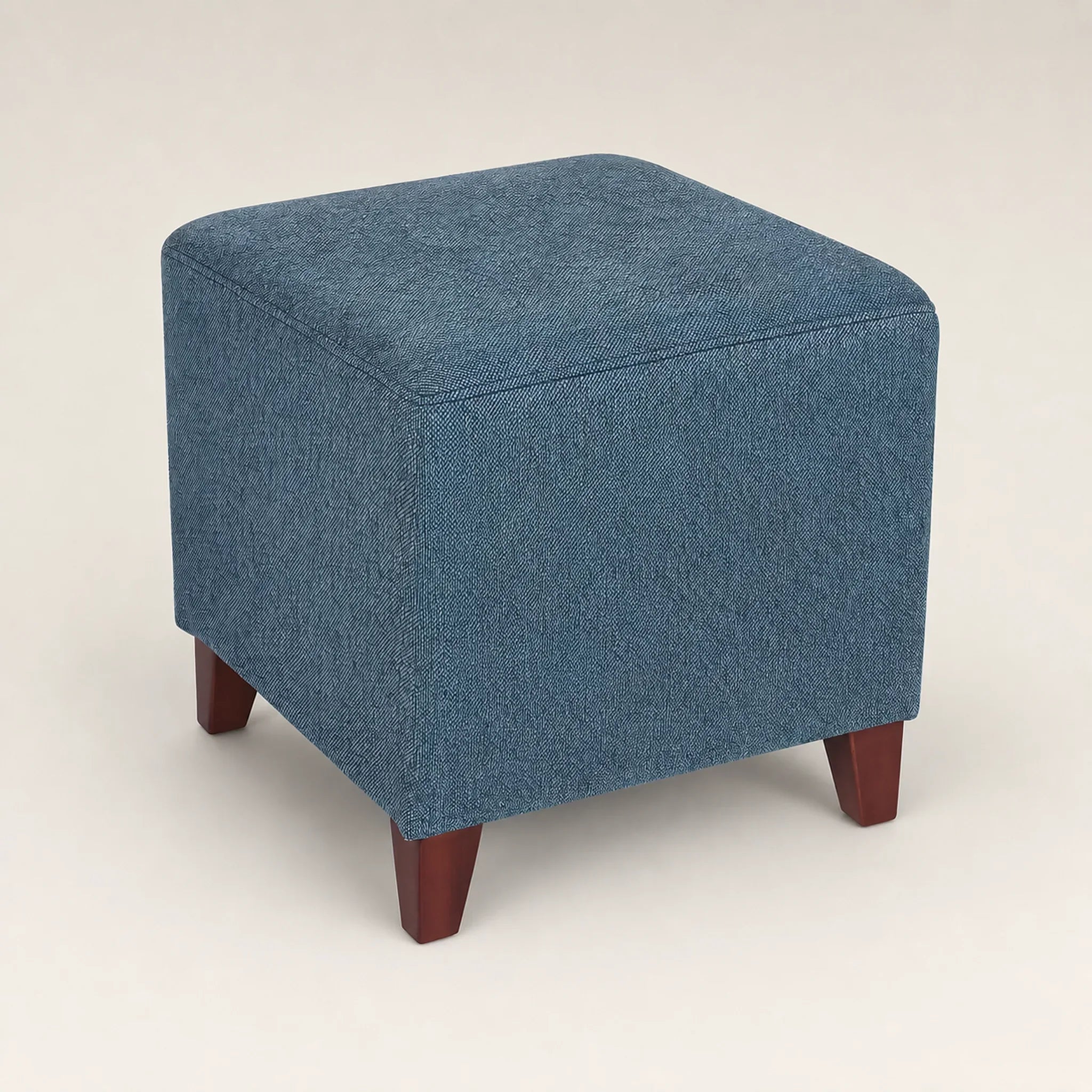 Adeco Cyan storage ottoman – warm studio front view#Color_Cyan
