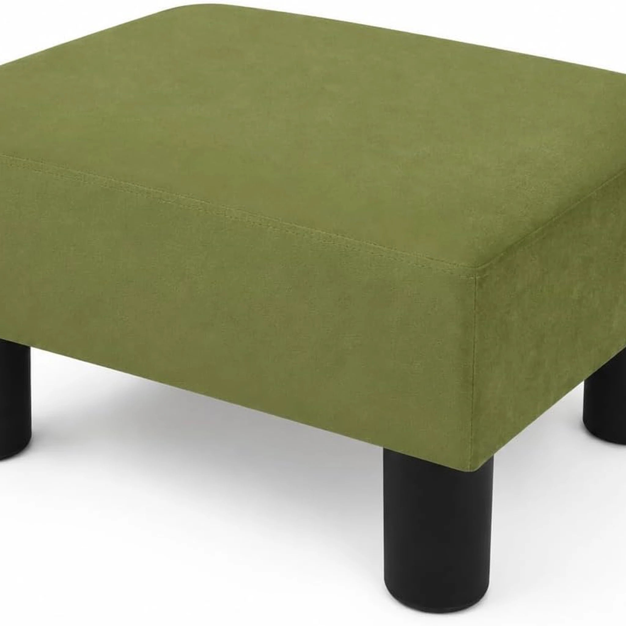 Adeco Grass Green Faux Leather Storage Ottoman – styled home scene