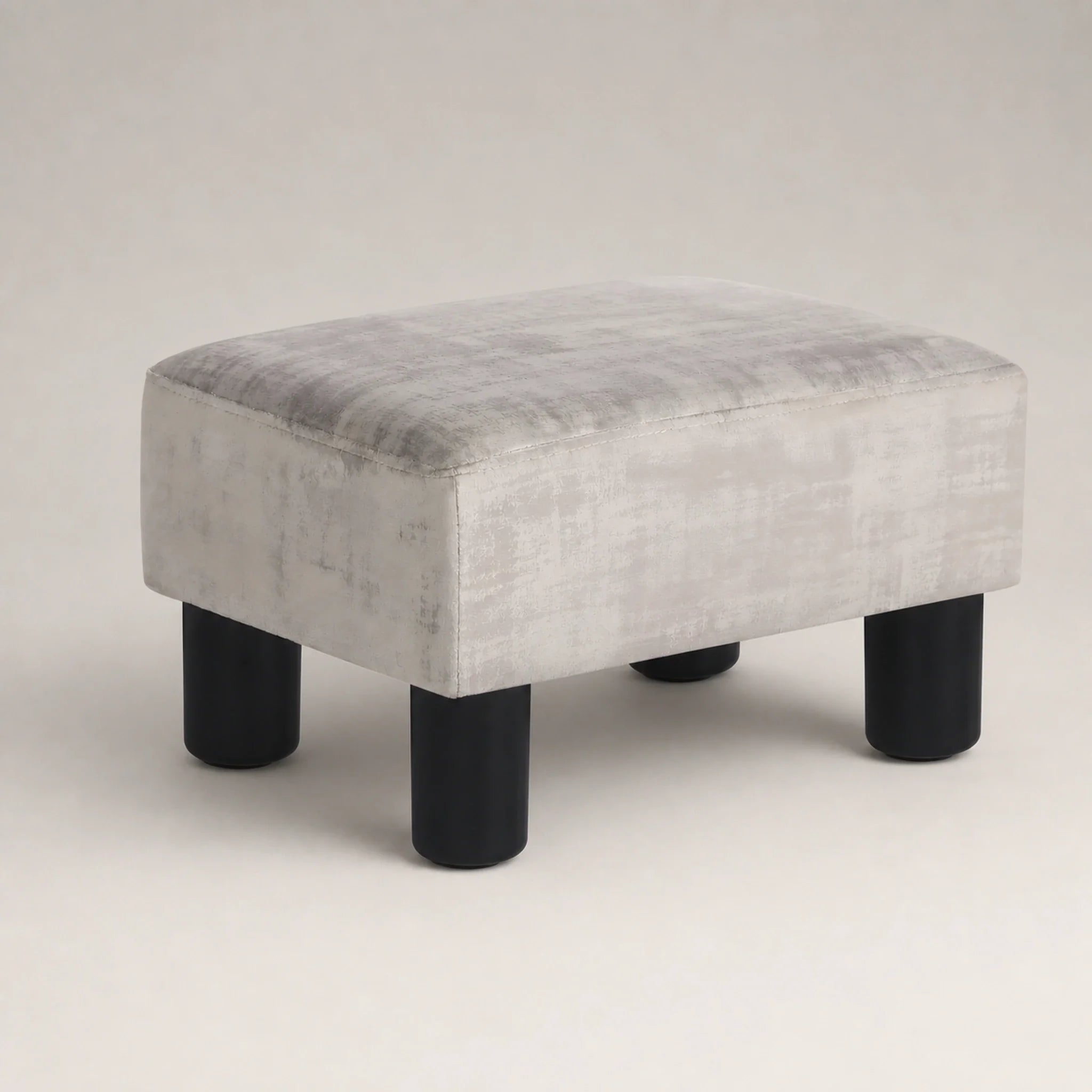 Adeco Grey storage ottoman – warm studio front view#Color_Grey