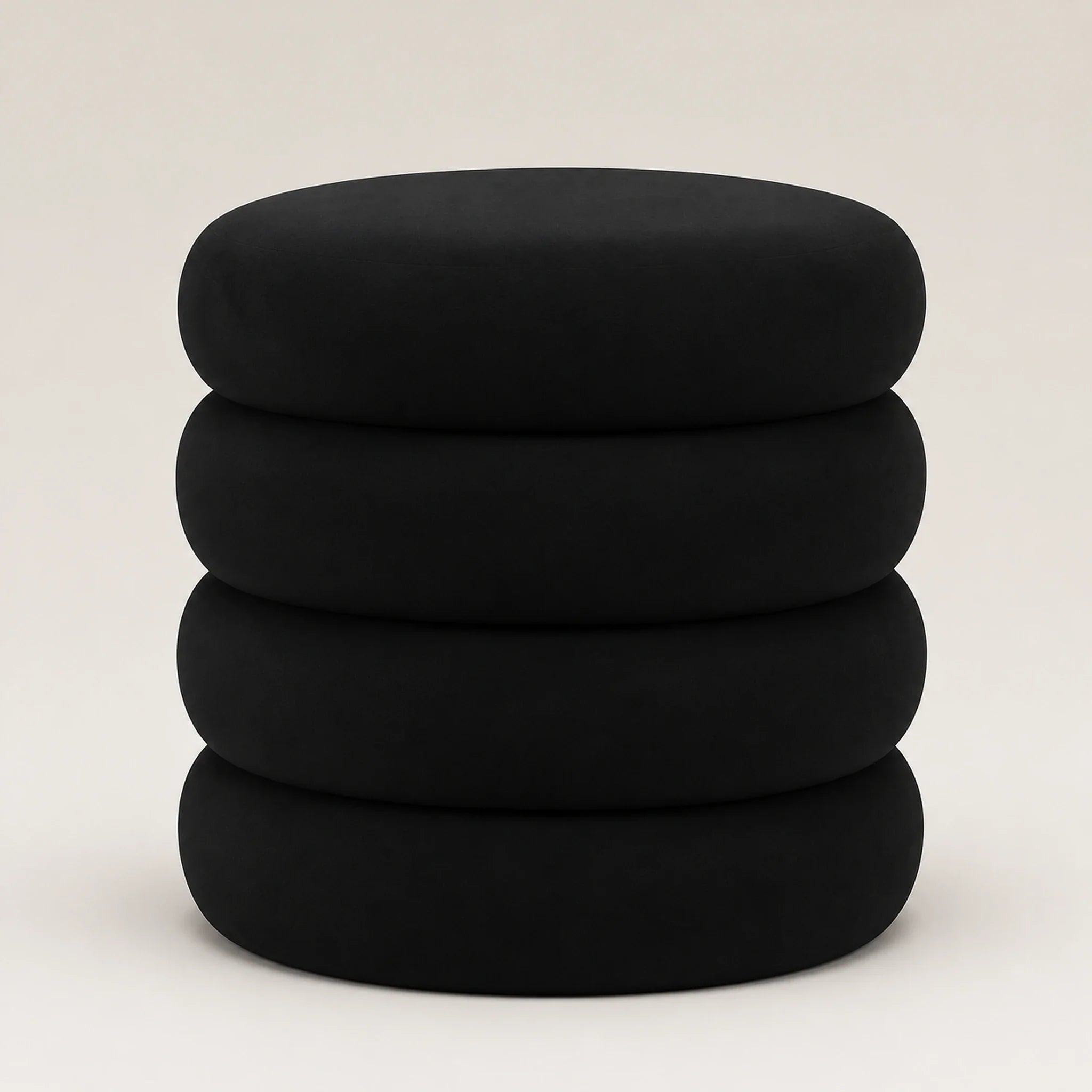ASense Black storage ottoman – warm studio front view#Color_Black