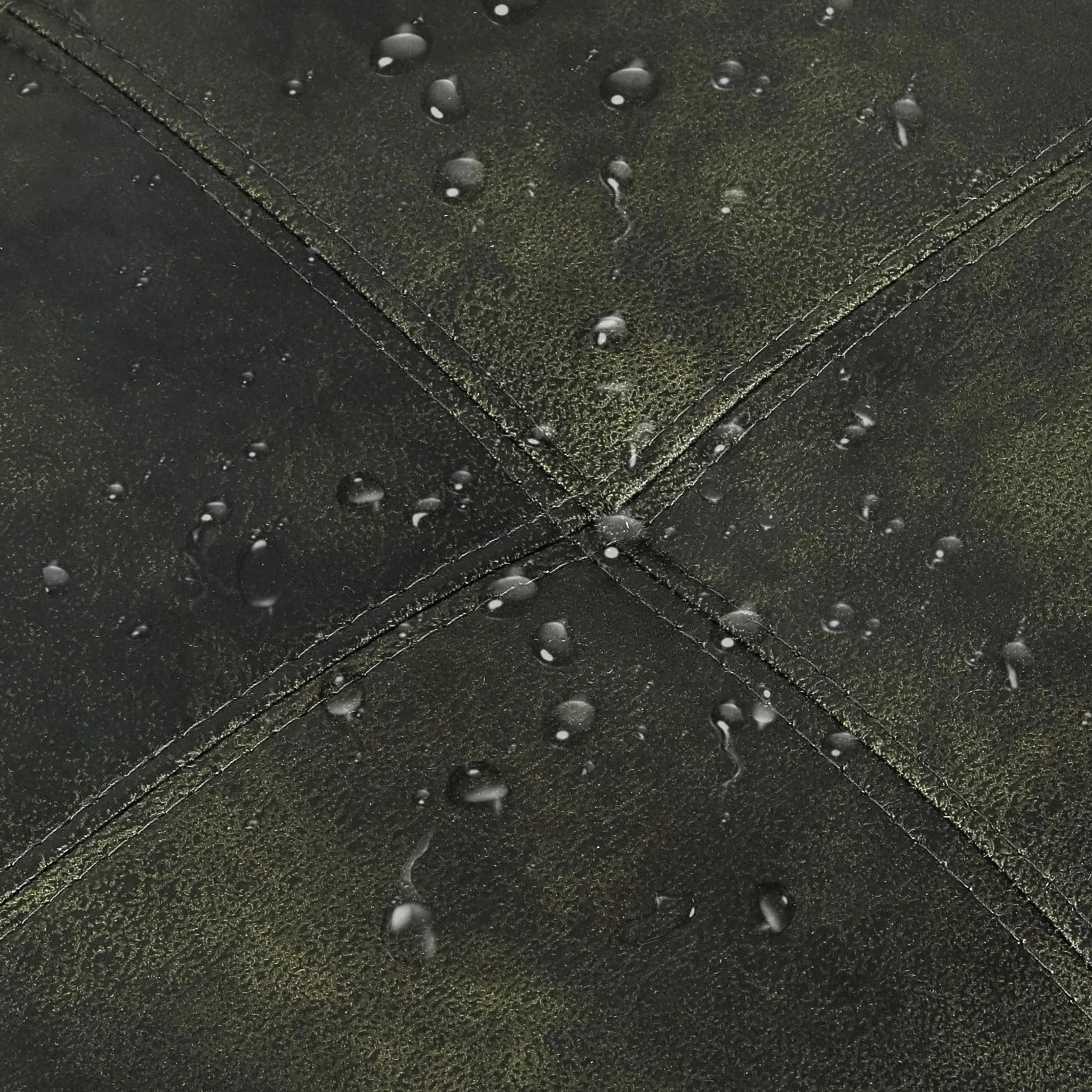 ASense Green Tufted Faux Leather Storage Ottoman Bench – detail and materials view