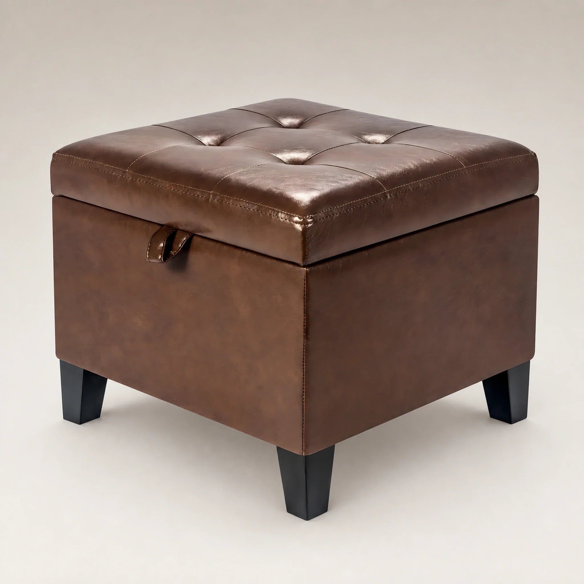 ASense Coffee storage ottoman – warm studio front view
