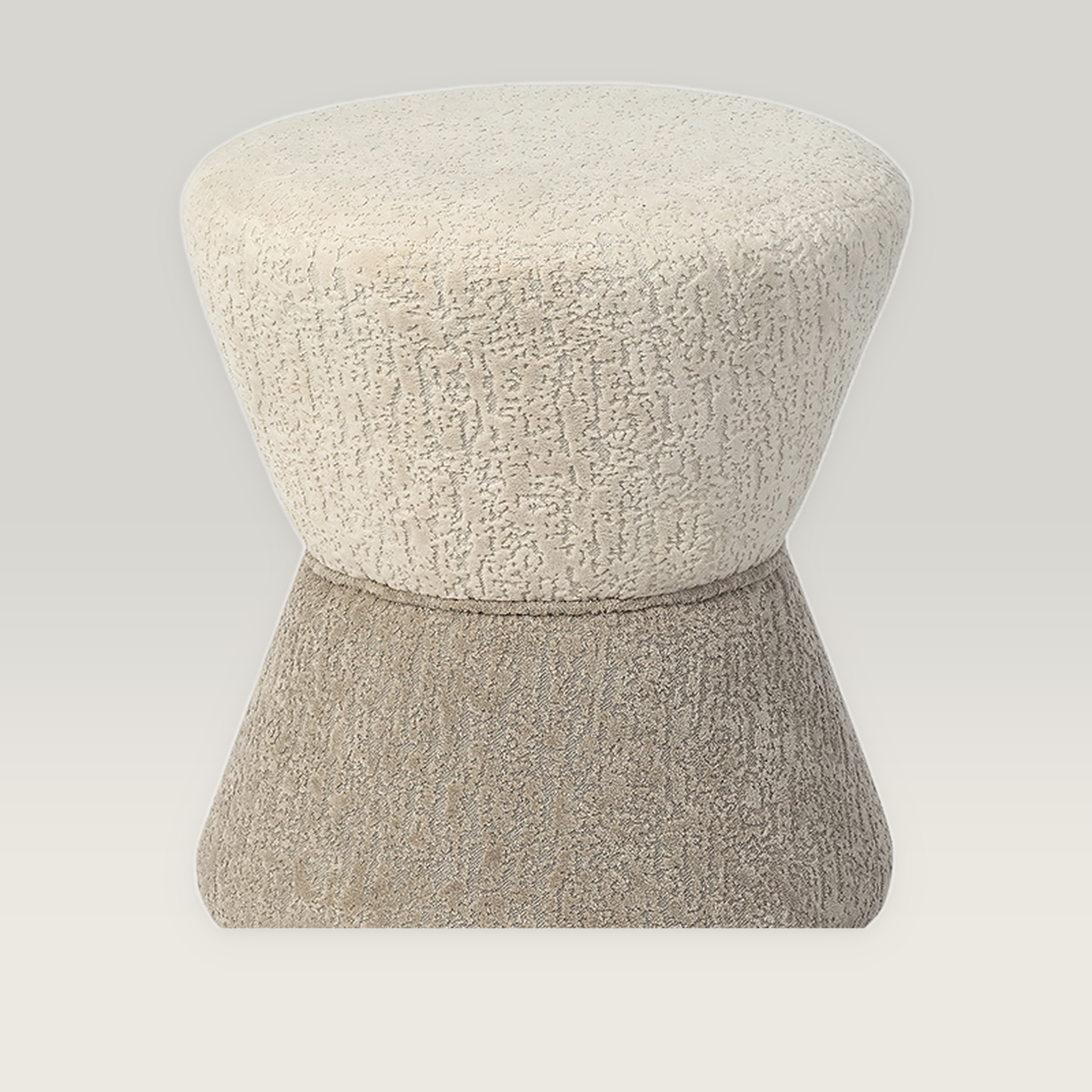 Edeco 16 Inch Camel Fabric Vanity Stool