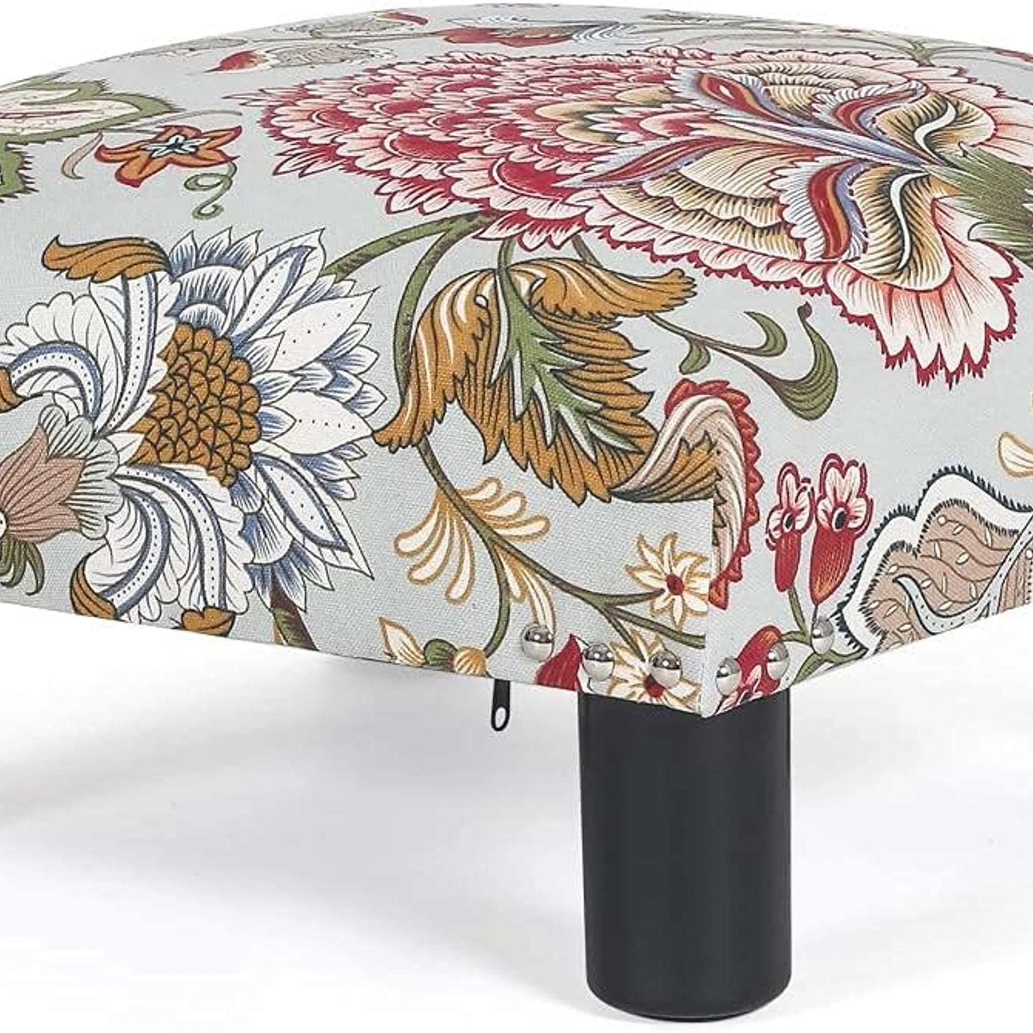Joveco Boho Floral Metro Small Fabric Footrest Stool – styled home scene