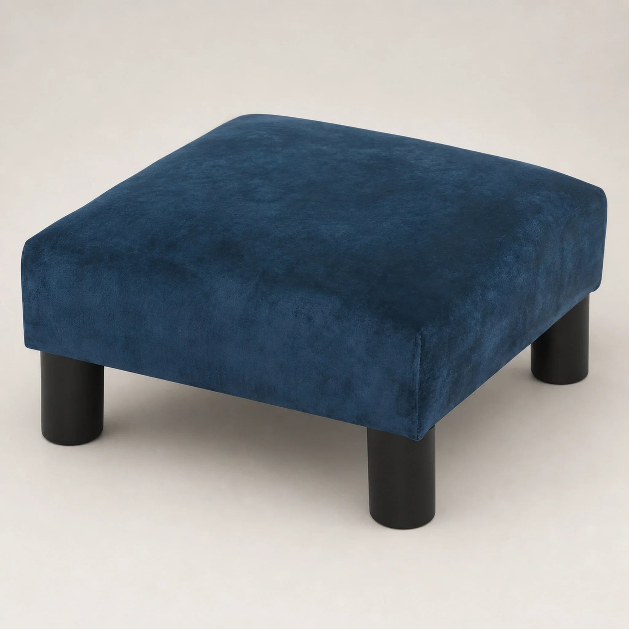 Joveco Navy Blue storage ottoman – warm studio front view#Color_Navy Blue