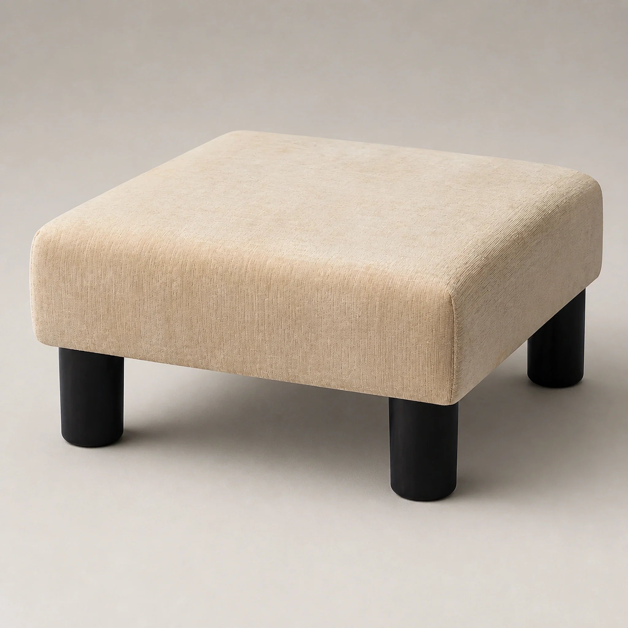 Joveco Wheat storage ottoman – warm studio front view